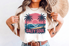 Salty soul PNG sublimation |Beach &amp; Summer PNG T-Shirt Product Image 7