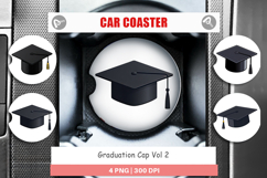 Car Coaster Graduation Cap Product Image 1