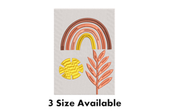Boho Rainbow Leaf Abstract Embroidery Design Product Image 1