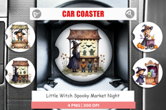 Car Coaster Witch Market Night Product Image 1