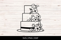 Hand Drawn Wedding Cake SVG Product Image 1