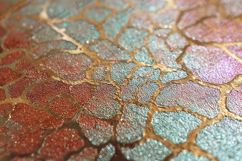 Glitter Cracked Gold Veins Texture Digital Paper Product Image 1