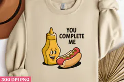 You Complete me PNG, Valentine Sublimation PNG Product Image 2