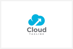 Cloud Arrow Logo Design Vector Template Product Image 1