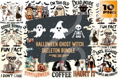 Ghost Witch Skeleton PNG Bundle Product Image 1