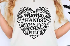 Mama Hands And Heart Full Svg, Mom life Svg, Tired Mom Svg. Product Image 2