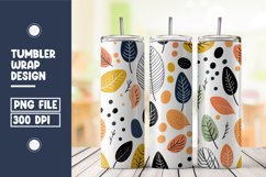 Abstract Shapes And Leaves Tumbler Wrap Sublimation Product Image 1