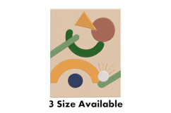 Abstract Geometric Shapes Modern Embroidery Design Product Image 1