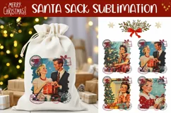 Retro Christmas Family Santa Sack Designs, Christmas Print Product Image 1
