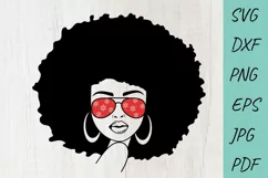 Christmas SVG | Afro Woman Christmas SVG | Black Girl SVG Product Image 1