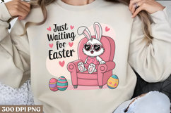 Just waiting for easter PNG, Easter Design Sublimation PNG Product Image 2