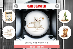 Car Coaster Watercolor Ghostly Wild West Product Image 1