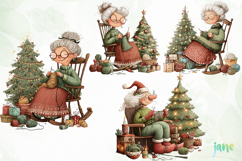 Christmas Grandma Clipart Product Image 1