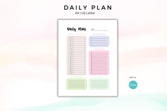 Daily Planner Printable A4 US Letter Canva Template Product Image 1