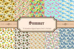 Vibrant Summer Seamless Digital Paper,Floral Fruit Pattern S Product Image 1