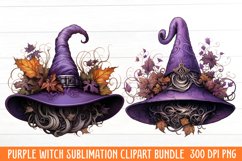 Purple Witch Sublimation Clipart Product Image 1