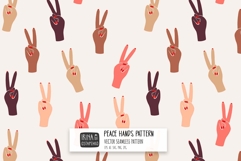 Peace Hands Seamless Pattern Product Image 1
