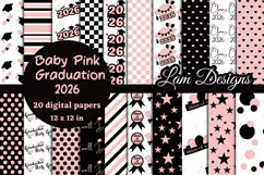 Graduation 2026 baby pink digital papers Product Image 1