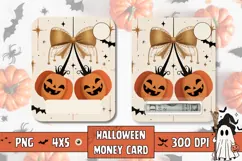 Funny Halloween Pumpkins Money Card, Halloween Gift Card Product Image 1