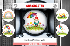 Car Coaster Rainbow Meadow Product Image 1