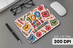 100 days of school Mouse Pad, Teacher PNG Sublimation Design Product Image 1