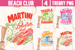 Beach Club PNG Bundle, Sassy Summer Preppy Sublimation Product Image 1