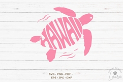 Hawaii in the shape of a Turtle SVG Cut File Product Image 2
