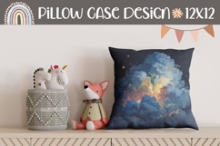 Sky Pillow Case Design, Stars Pillow Template Product Image 1