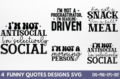 Funny Quotes Designs SVG Product Image 1