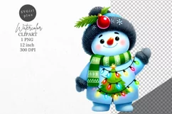 Christmas clipart, Snowman clipart, Winter clipart Product Image 1
