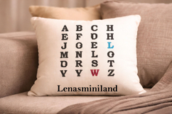 Cross stitch alphabet pattern digital file, embroidery temp Product Image 1