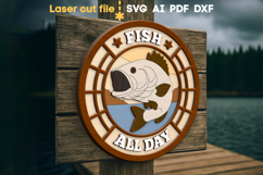 Fishing SVG laser cut files for Glowforge Product Image 1