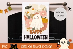Cartoon Halloween Ghost Towel, Halloween Towel Template Product Image 1