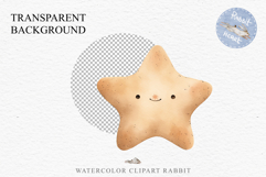 Watercolor Children Moon Stars Smiling Toddler Kids Clipart Product Image 2