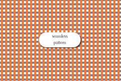 Orange Blue Coastal Stripe Seamless Pattern Print Product Image 1