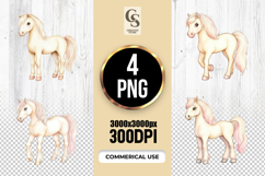 Cute Pastel Pony Clipart Sublimation PNG Product Image 1