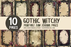 Gothic Floral Junk Journal Pages Product Image 1