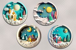 Car Stand | 7 car coasters designs - Winter Night, PNG Product Image 2