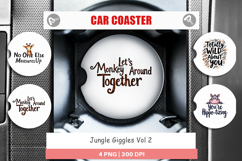Jungle Giggles Valentine Car Coaster Product Image 1