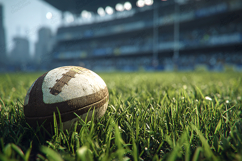 Football on Stadium Grass Field Sports Background JPG Product Image 1