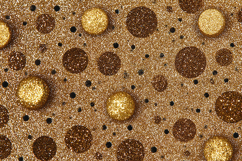 &quot;Gold Brown Glitter Polka Dots Seamless Texture Pattern&quot; Product Image 1