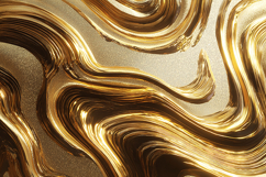 Golden smooth flowing curves and metallic texture Product Image 1