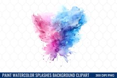 Watercolor Splashes Background Clipart Bundle Product Image 2