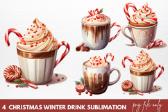 Christmas Winter Drink Clipart Sublimation Product Image 1
