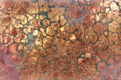 Cracked Gold Copper Fluid Art Texture - Metallic Cells Product Image 1