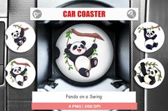 Car Coaster Swing Panda Product Image 1