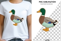 Duck PNG | Patchwork Duck Clipart | Farm Animal Design Product Image 1
