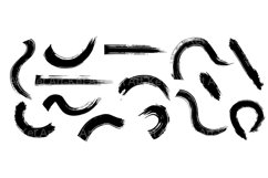 Set of abstract stains, texture brush strokes. Product Image 1