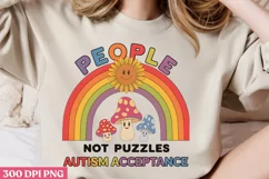 People Not Puzzles Autism PNG, Autism Sublimation PNG Product Image 1