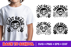 First Grade Smiley Face SVG PNG Product Image 1